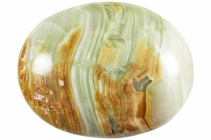 Polished, Green (Jade) Onyx Palm Stone - Afghanistan #223990
